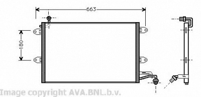 AVA QUALITY COOLING vw5143 -  Конденсатор, кондиционер